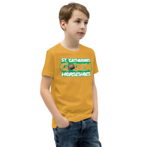 St. Catharines Golden Horseshoes Wordmark Youth T-Shirt